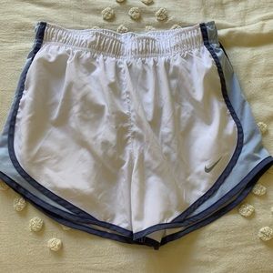 white nike athletic shorts